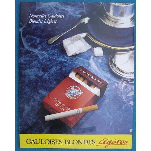 Publicité Papier - Cigarettes Gauloises Blondes Légères De 1986