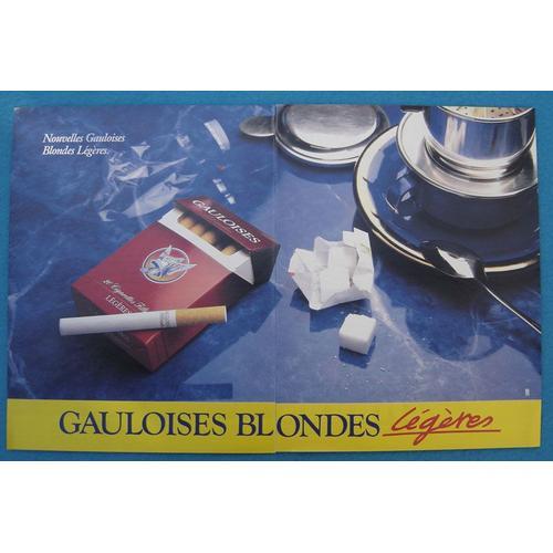 Publicité Papier - Cigarettes Gauloises Blondes Légères De 1986