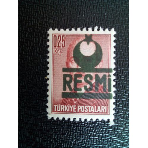 Timbre Turquie Yt S 18 Ismet Inonu (1884-1973) Surimpression Resmi 1951 ( 020604 )