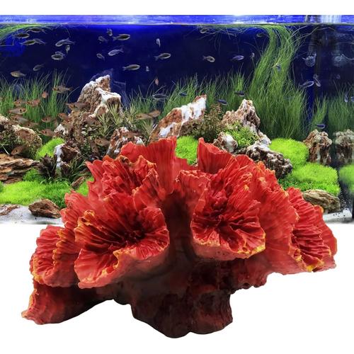 Deco Aquarium, Artificielle Deco Corails Aquarium Plante, Coraux Orange Décoration D'aquarium, pour Décoration Aquarium à Poissons, Aménagement Paysager, Balances D'aquarium (Orange)