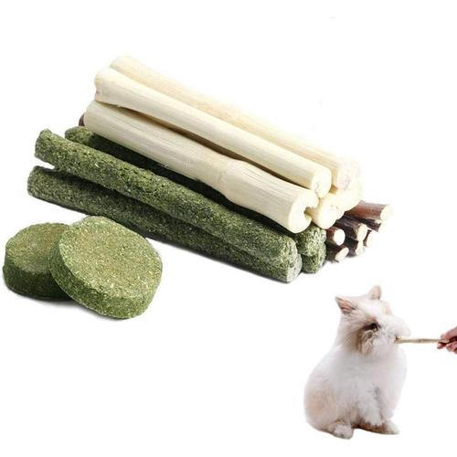 100g Molaire Snack,Naturel Brindilles Foin Bâton Animal Domestique À Mâcher Jouets De Dents¿Animaux Molaire Tige Pour De Compagnie Pour Lapin Hamsters Cobaye Chinchillas Écureuil