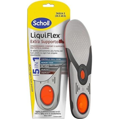 Scholl Liquiflex Extra Support Adjustable Insoles With Memory Foam An