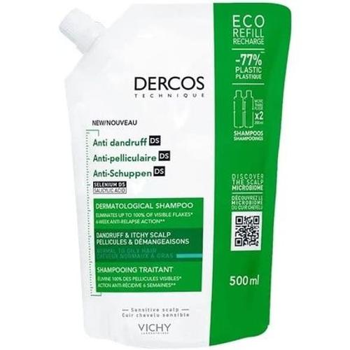 Vichy Dercos Anti-Dandruff Treatment Shampoo For Normal To Oily Hair