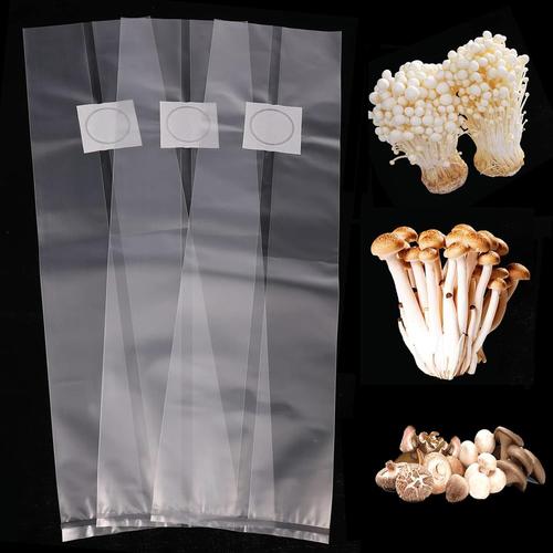 24 Pièces Sacs de Culture de Champignons, Sacs de Culture Mushroom Spawn, Sac de Culture pour Champignons, Kit de Culture de Champignons, pour Champignons, Grains (32 * 50cm)