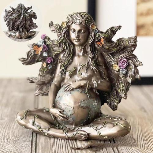 Gaia Terre Mère Déesse,Figurine Mère Terre Statu,Décoration de la Statue de Gaia Millénaire,Figurine de la Terre Mère de la Résine,pour Décoration Jardin Maison Extérieur