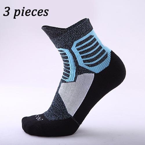 Chaussettes Multisport Homme 3 Pieces Confortable Chaussettes De Basket Professionnelles Jogging Badminton Randonnée -Zs307588