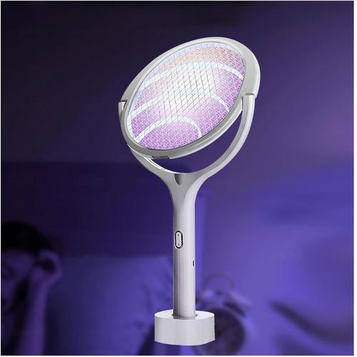 Raquette Electrique Moustique, Lampe UV Raquette Electrique Asseyez Vous Attrape Moustique, Convient pour La Chambre Familiale