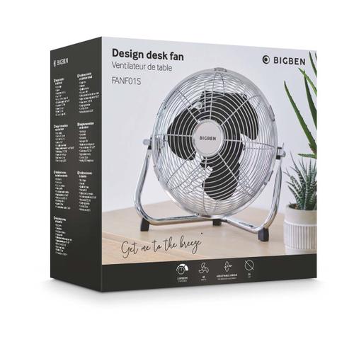 Ventilateur de table en aluminium brossé ? FANF01S - BIGBEN