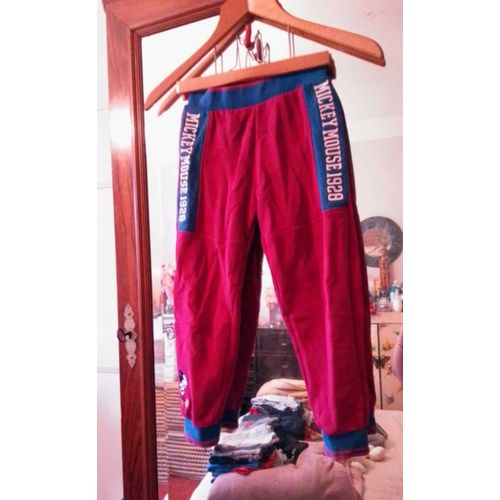 Pantalon Jogging Bordeaux Motifs Colorés 5-6 Ans Disney .