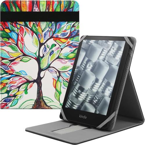 Foldable Étui Pour 6.8" Kindle Paperwhite 11è Gen 2021/Signature Edition 2021/Kindle 2019 10è Gen Housse De Support À Rabat Vertical Pour 6-6.8'' Kindle Kobo Sony E-Book E-Reader - Arbre