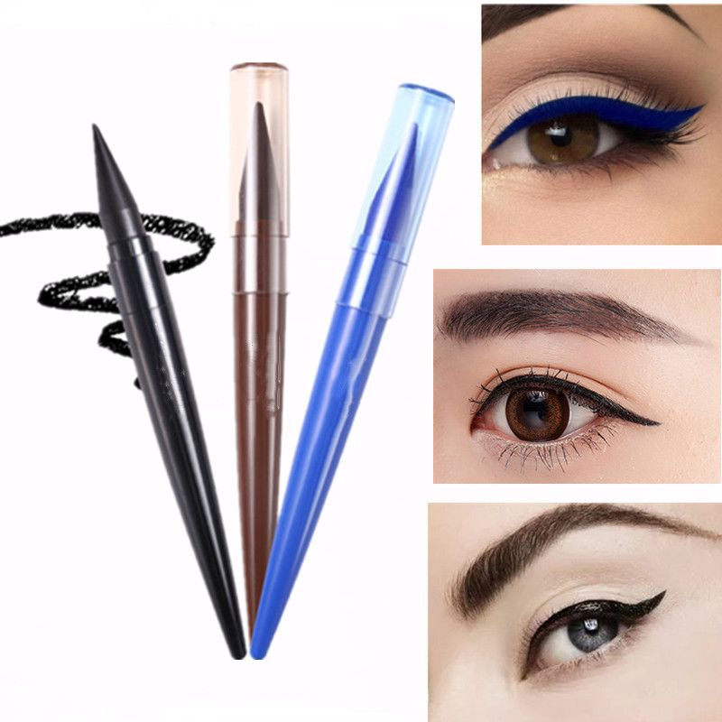 Ages 1pc Eyeliner Imperméable Noir/Bleu/Marron Mat Maquillage Des Yeux Longue Durée Séchage Rapide Crayon Eyeliner Résistant Aux Taches En Gros 