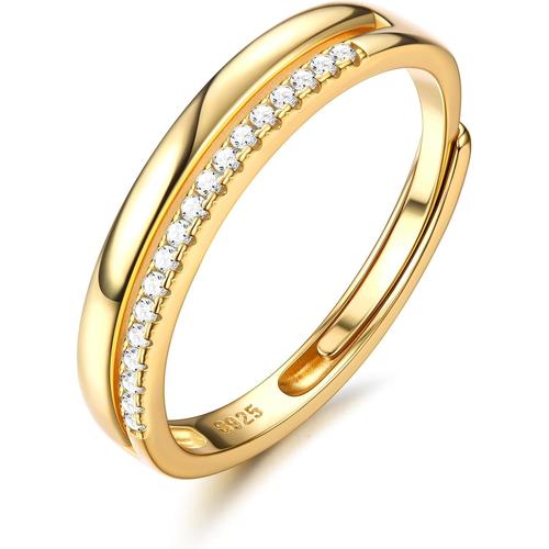 Bague Argent 925 Femme Filles Bague Reglable Empilables Alliance Femme Bague De Fiancailles Bague Promesse Mariage Bague Pouce Argent Bague Femme Or Bijoux Anniversaire Cadeau Femme