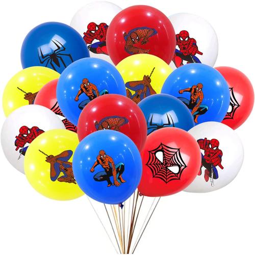 Ballons Spiderman, 30 Ballons En Latex, Pour Fête D'anniversaire Enfant, Baby Shower, Diplôme, Noël, Fête À Thème Spiderman, Non Toxique Et Inoffensif, Sûr Et Durable