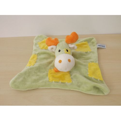 Doudou Cerf Élan Vert Orange Toys'land