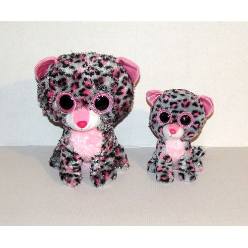 Peluche leopard chat Ty Lot 2 Doudou Gros Yeux brillant Beanie Boos tacha Rakuten