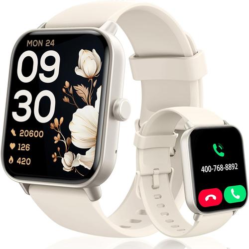 Montre Connectée Femme Homme Avec Alexa Intégré, 1,8"" Smartwatch Avec Appel Bluetooth, Podometre/Fréquence Cardiaque/Sommeil/Spo2, 100+ Modes Sportifs, Montre Intelligente Pour Android Ios