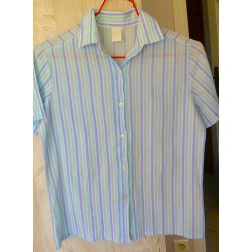 Chemise Taille38 Vintage Manche Courte Été