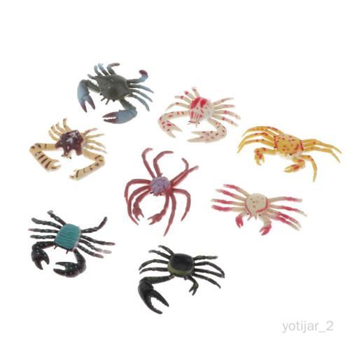 Yotijar Figurines D'insectes En Plastique, 3 Pièces, Jouets De Simulation, Crabe, 8 Pièces