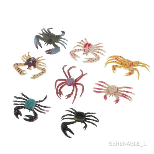 Serenable Figurines D'insectes En Plastique, 3 Pièces, Jouets De Simulation, Crabe, 8 Pièces