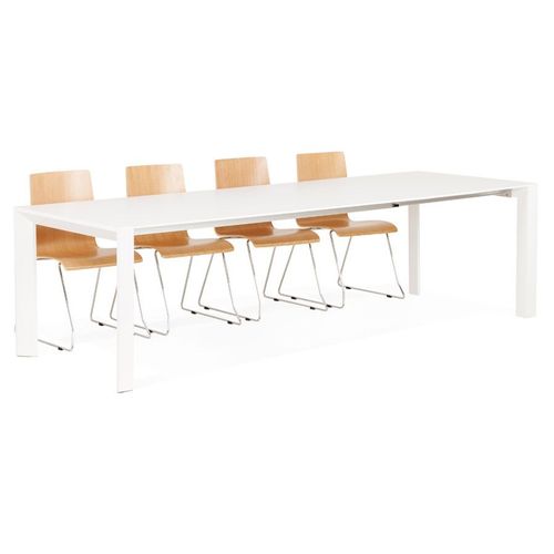 Table Design Extensible 'mamat' Blanche Mate - 190(270)X95 Cm