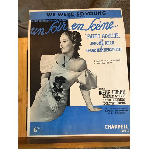 J. Kern Oscar Hammerstein Sweet Adeline Partition Chant Piano Film Éd. Chappell