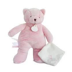 Doudou Chat Rose J Aime Mon Doudou Et Compagnie Pantin Animal Chatte Mouchoir Blanc Broderie Peluche Jouet Bebe Naissance Doudou Et Cie Rakuten