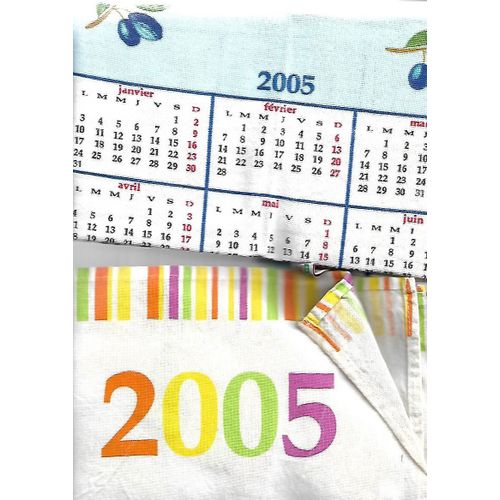 Torchons Calendrier 2005