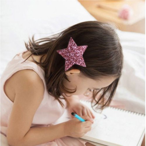 Ages Barrette Étoile En Cuir Synthétique Brillant De Mode Pour Enfants Filles Bling Cuir Enfants Pinces À Cheveux Tout-Petits Épingles À Cheveux Accessoires De Cheveux 