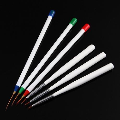 Ages 3 Pièces Pinceau Bois Handel Nylon Cheveux Taille Différente Crochet Ligne Stylo Pour Aquarelle Huile Gouache Acrylique Peinture Art Outils 