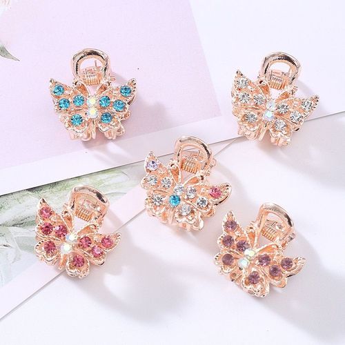 Ages Accessoires De Cheveux Brillant Strass Crabe Papillon Cheveux Griffes Cadeau Pour Les Femmes Épingles À Cheveux Ornements De Cheveux Pince À Cheveux Fille Chapeaux 