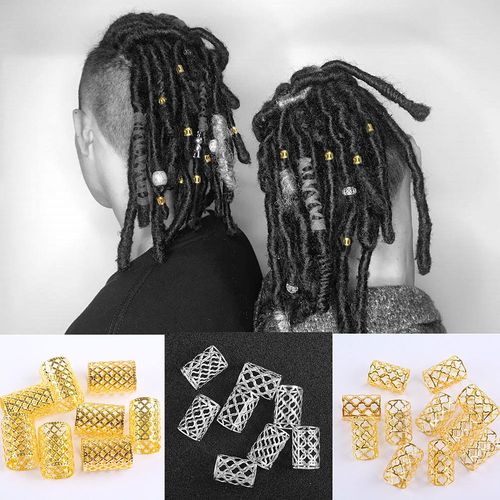 Ages 10 Pièces Pince Réglable Boucle Dreadlock Manchette Mode Perruque Décorative Mini Tresse Cheveux Extension Anneau Sur Perles Accessoires 