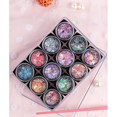 Ages Paillettes Poudre Maquillage Pour Les Yeux Paillettes Visage Brillant Gel Pigment Flash Coeur Étoile Crème Arc-En-Ciel Or Argent Rose Sirène Flocon 