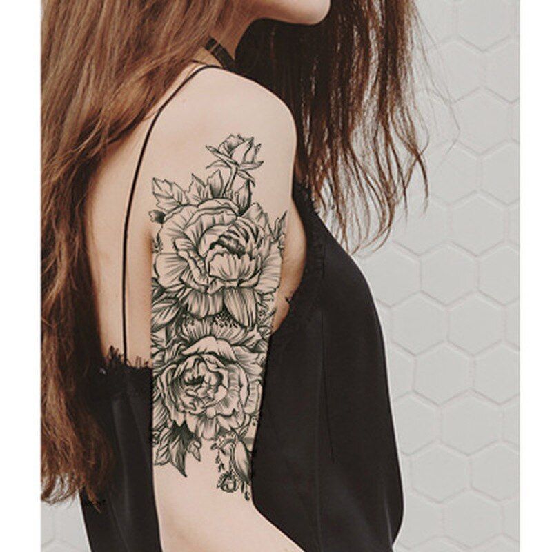 Ages Noir Arme Pistolet Ak47 Tatouage Autocollants Femmes Br...