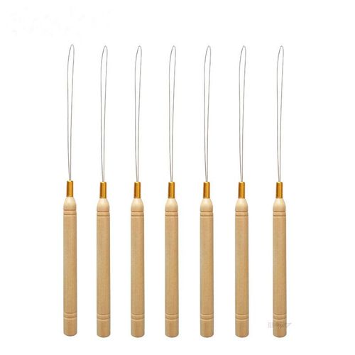 Ages 1pc Micro Anneaux Boucle Outil Boucle Enfileur Tirant Aiguille Utilisé Avec Pince À Cheveux Et Perles Pour Cheveux Humains Plume Extension Outils 
