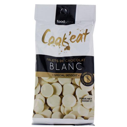 Palets De Chocolat Blanc - Spécial Dessert - Cook'eat - Sachet 200g