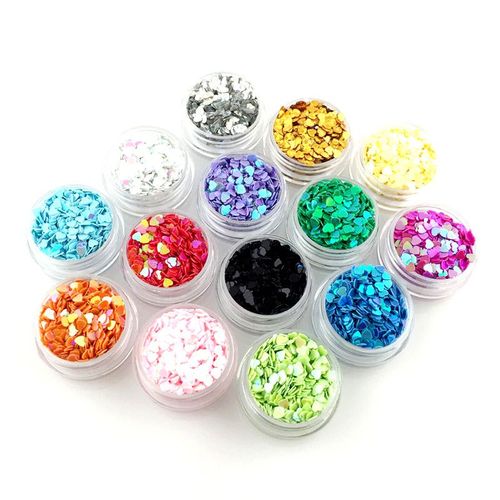 Ages 2019 Nouveau Coeur Ongle/Corps/Oeil Paillettes Poudre Laser Brillant Bricolage Nail Art Femme Super Fine Décoration Mode 3g/Bouteille 