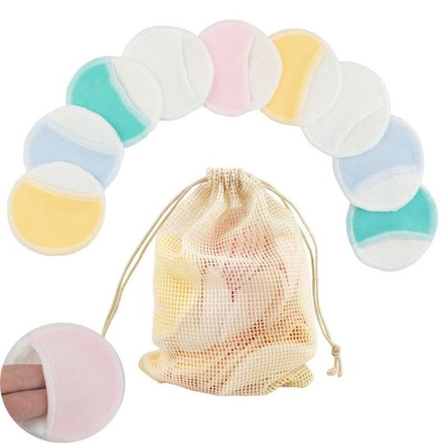 Ages Tampons Démaquillants Lavables Coton Nettoyant Lingettes Pour Le Visage Réutilisables Microfibre Bambou Naturel Soins De La Peau Du Visage 