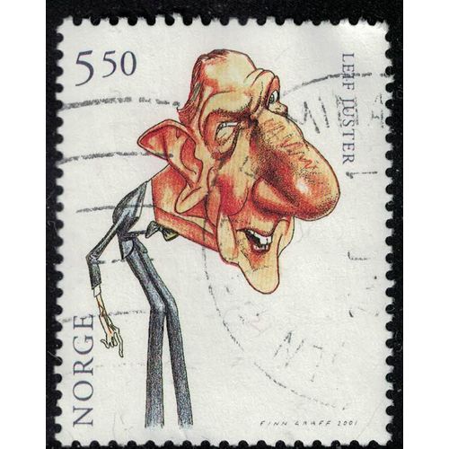 Norvège 2001 Oblitéré Used Leif Juster Comédien Chanteur Et Acteur Norvégien Su