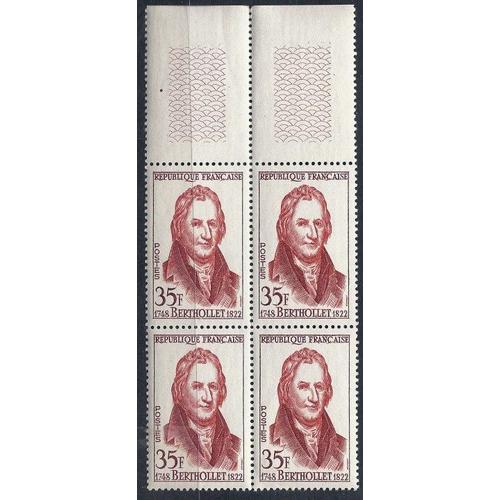 Yvert France N° 1149. Bloc De 4, Bdf. Claude-Louis Berthollet. Neuf Sc** (Mnh)