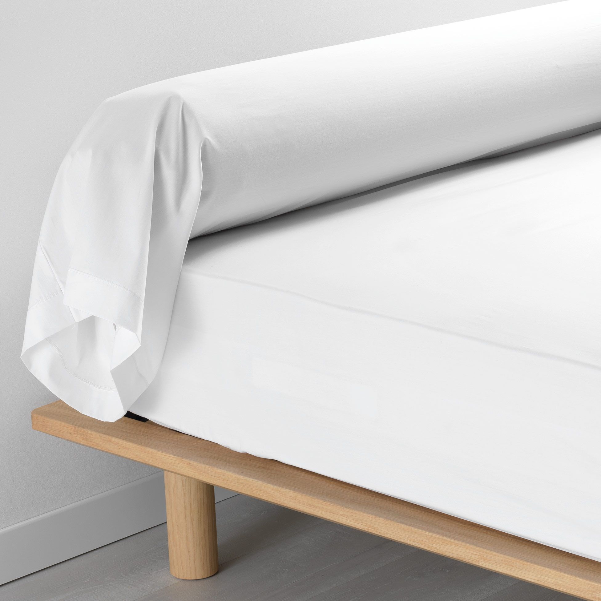 Taie Traversin Coton Percale Blanc