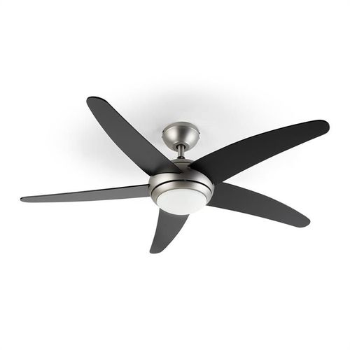 Klarstein Bolero ventilateur de plafond 134cm éclairage 55W télécommande noir