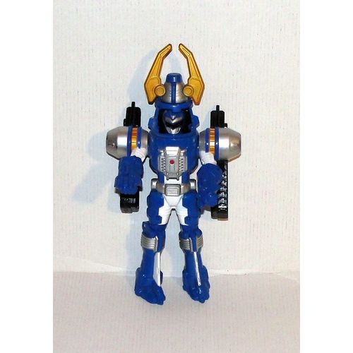 Power Rangers Figurine Articulé Power Ranger Bleu Blanc A Pile Operation Overdrive Turbo Drill Bandai 2006