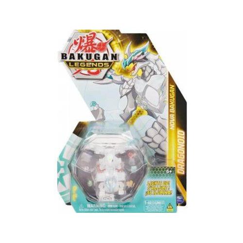 Coffret Bakugan - Pack Legends Dragonoid : Boule Blanche Transparente Figurine - Nova Série 4 - Set Jouet Garçon Et Carte Animal