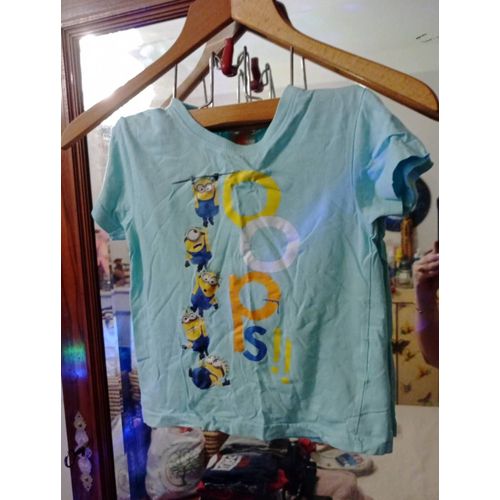 Tee-Shirt Bleu Clair Imprimé Coloré 5 Ans Despicable Me.