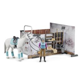 Ensemble D'equitation, Cavalière,Cheval Et Accessoires