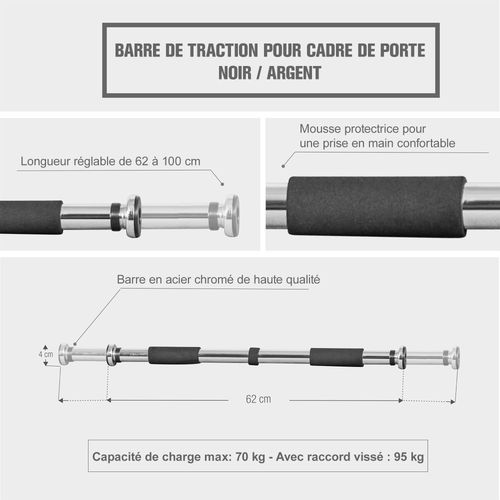 Gorilla Sports - Barre De Traction Fixe De Porte