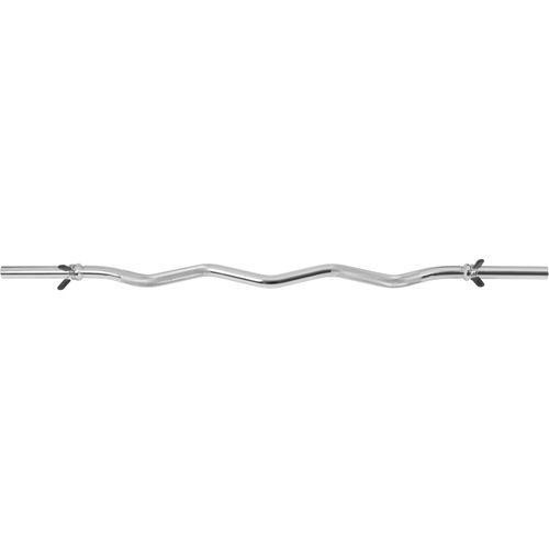Gorilla Sports - Barre Curl Sz Chromée Avec Stop Disques - 120cm