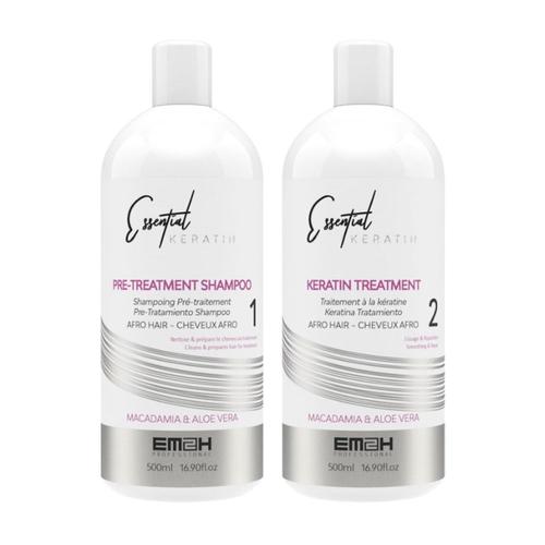 Essential Keratin - Kit Lissage - 2 X 500 Ml - Cheveux Abîmés - Sans Formol 