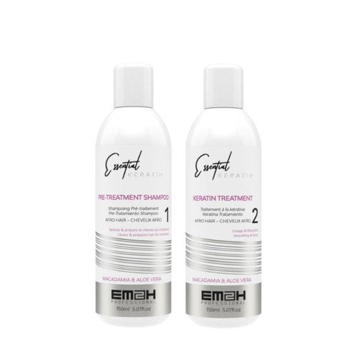 Essential Keratin - Kit Lissage - 2 X 150 Ml - Cheveux Abîmés - Sans Formol 