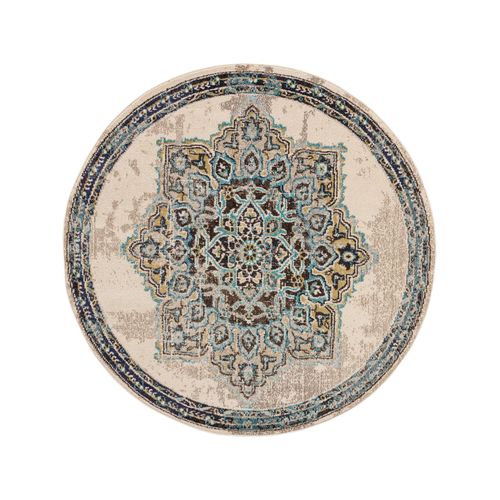 Benuta Tapis Rond Casa Beige Diamètre 120 Cm Rond